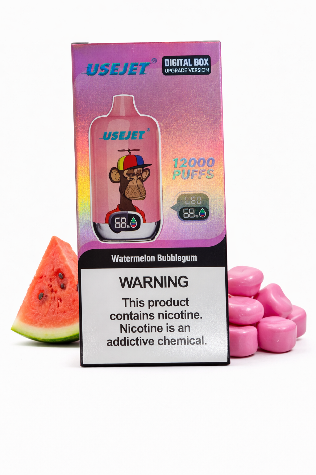 Watermelon Bubblegum USEJET Einwegvape 12k Akkugerät realistische 5k